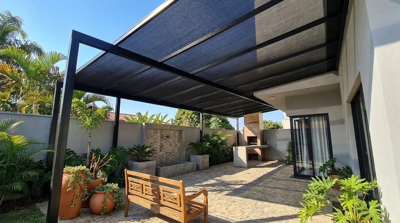 Cobertura Retrátil em ambiente externo