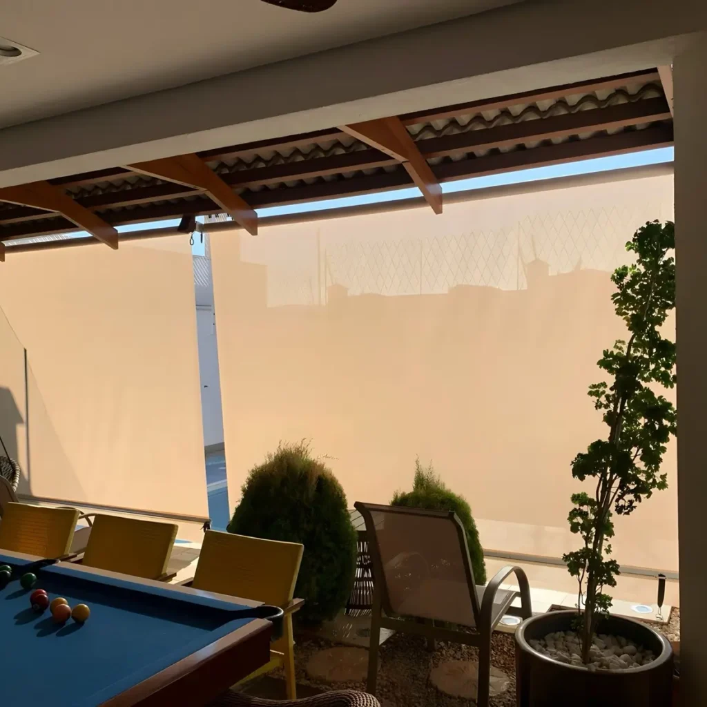 Toldo retrátil: Toldo Cortina de Lona Sem Visor para sua área externa com mais proteção e estilo